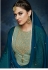 pista green blue georgette embroidered palazzo style pakistani suit 1050