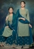 pista green blue georgette embroidered palazzo style pakistani suit 1050