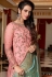 light pink designer satin georgette embroidered sharara style pakistani suit 4515