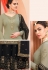 pastel green georgette embroidered palazzo style pakistani suit 4007