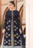 blue grey georgette embroidered lehenga style suit 4003