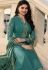 prachi desai cyan crepe straight churidar bollywood suit 9968