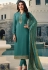 prachi desai cyan crepe straight churidar bollywood suit 9968