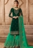 dark green satin georgette embroidered sharara style pakistani suit 46071