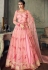 baby pink heavy net embroidered lehenga style anarkali suit 8217