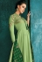 green muslin long embroidered palazzo style suit 726