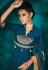 blue muslin long embroidered palazzo style suit 725