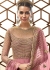 Pink net embroidered floor length anarkali suit 15007