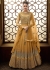 Yellow net embroidered floor length anarkali suit 15007