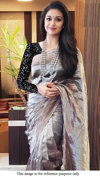 Bollywood Kirti Suresh khadi tisuue silk saree