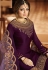 drashti dhami purple satin georgette embroidered sharara style suit 3601