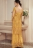 yellow heavy net embroidered palazzo style pakistani suit 906