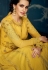 yellow georgette embroidered floor length anarkali suit 27018