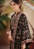 black ora silk embroidered palazzo style suit 808