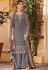 grey ora silk embroidered palazzo style suit 803