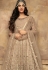 sonal chauhan beige net heavy embroidered long anarkali suit 7205