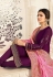 drashti dhami purple satin georgette straight churidar bollywood suit 4009