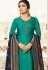 drashti dhami turquoise satin georgette straight churidar bollywood suit 4005