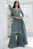 grey georgette straight sharara style suit 496