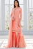 light pink georgette straight sharara style suit 495