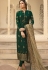 dark green jacquard embroidered straight churidar suit 3705